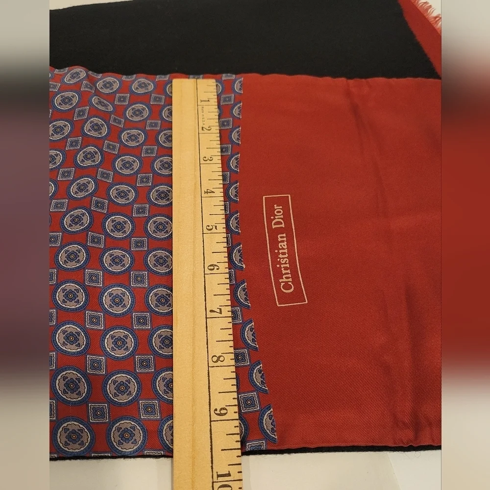 Vintage Christian Dior Silk and Wool Men's (unisex) Scarf